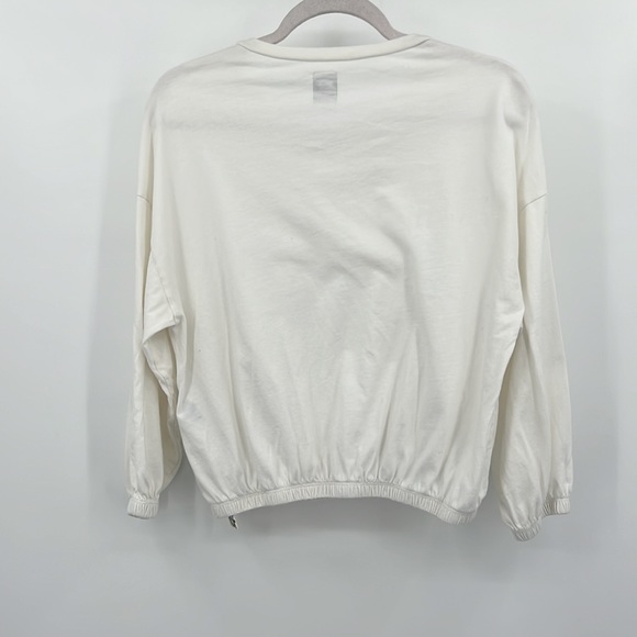 NSF Annelise Shirred Hem Bubble Top in White XS - Picture 8 of 9